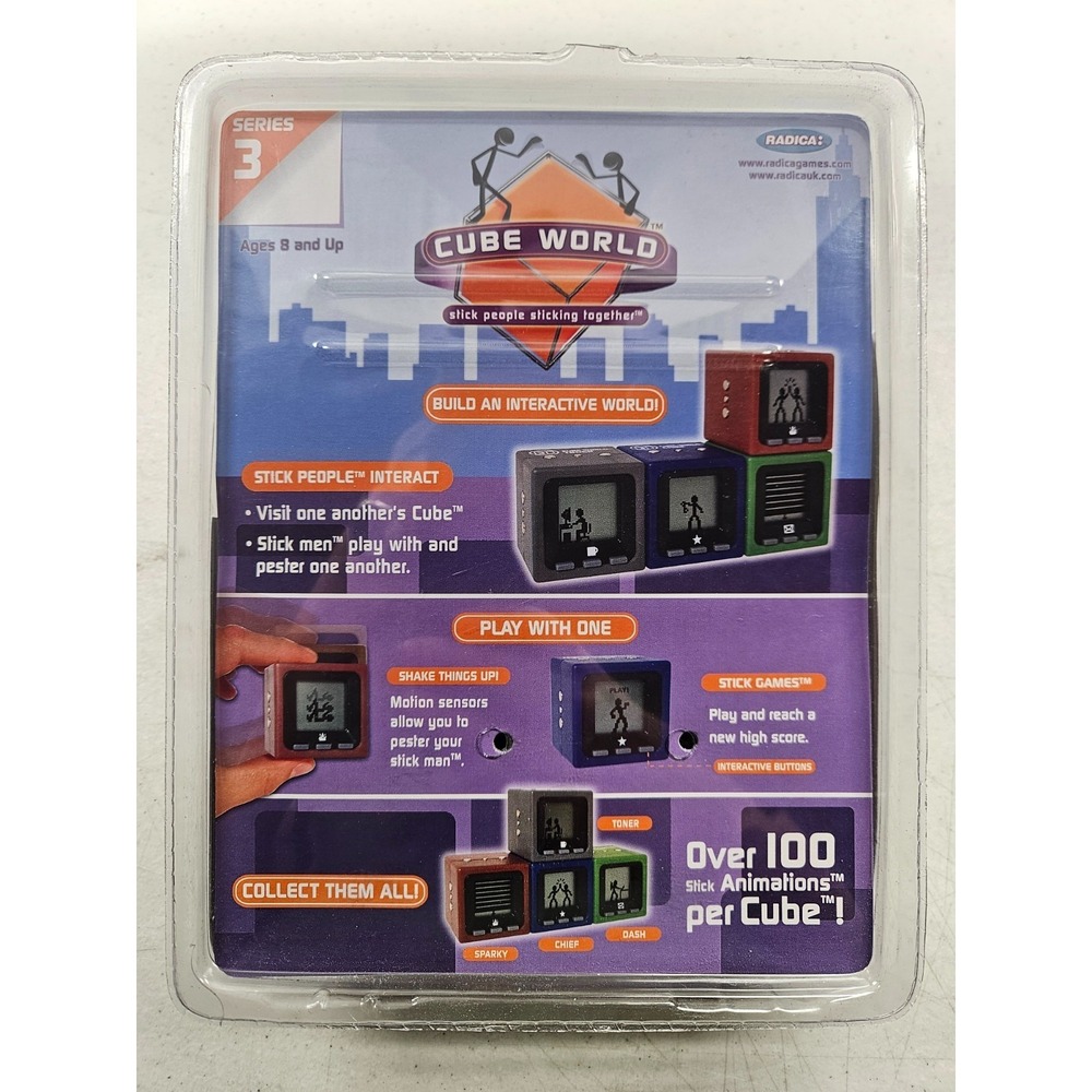 Radica Cube World Series 3 Chief + Dash 2pc Set Blue/Green Sealed 2006 Rare/NOS - Picture 3 of 8